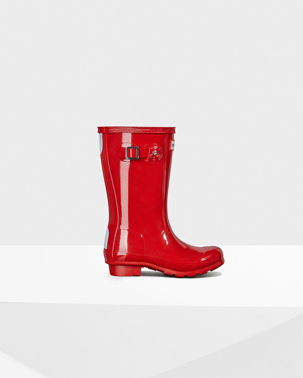 Regenlaarzen Kinderen - Hunter Original Big Gloss - Rood - 60VXEOIDA